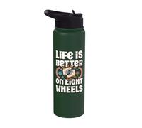 Roller Skating Skate Life is Better On Wheels Roller Skates Stainless Steel Insulated Water Bottle