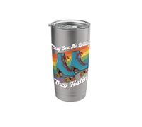 Roller Skating They See Me Rolling They Hatin Roller Skater Stainless Steel Insulated Tumbler