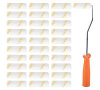 Roller Sleeves, 30PCS Paint Roller Set, 4 Inch Foam Paint Rollers Brushes, Nylon Paint Roller Mini Paint Roller with Handles for Home Wall Decoration Painting Supplies
