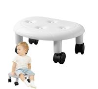 Roller Stool - Three Hundred Sixty Degree, Swivel Pedicure Shoe Stools, Low Portable Rollers Seat, Ergonomic Nail Salon, Compact Mobile Seating Unit | for Home Salons Studio Workshop Application