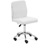 Roller Stool With Backrest 48 62 cm 150 kg White - Cosmetic Chairs by Physa White