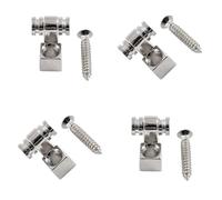 Roller String Trees Retainers, 4Pcs Guides Guitar Parts with Mounting Screws for Electric Guitar - Silver