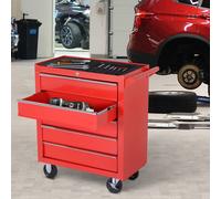 Durhand Roller Tool Cabinet Stoarge Box 5 Drawers Garage Workshop Chest Red