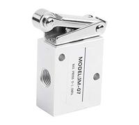 Roller Type Pneumatic Mechanical Valve, 2 Position 3 Way Pt 1/4 Thread Roller Type Mechanical Pneumatic Valve, Air Control Manual Valve with Roller Lever for Air Pressure Systems