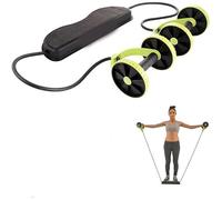 Roller Wheel, Total Body Resistance Trainer with Knee Pad, Foam Grips and Carry Bag