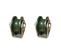 roller wheels,Heavy Duty Cast Iron Caster,Sliding Door Roller,300kg Load Capacity,for Round Tubes Inverted Track,Industrial Machines,Wire Rope Rail,(4 Pcs,78(2 Pcs,49mm/1.9in)