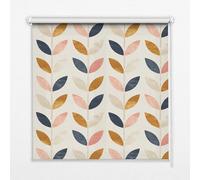Roller Window Shade 60x140 cm | Leaves | Light Filtering Semi Blackout | Decorative Printed Blind | Bedroom Kitchen Home Office | Chain Pull Control | Easy Wall Ceiling Mount