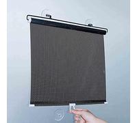Roller Window Shades with Suction Cups,Adjustable Blackout Curtains,No Drilling,Temporary Windows Blinds，Sun Protection Curtain,Retractable Indoor blackout roller blinds,Black-50×125cm(19.7*49.2in)
