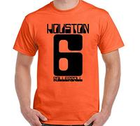 Rollerball Cult 70'S Sci-Fi Movie Houston 6 James Caan T Shirt Graphic Top Tee Camiseta Short-Sleeve Men T-Shirt Orange M