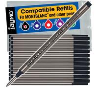 Rollerball Pen Refills Compatible - Black 24 Count