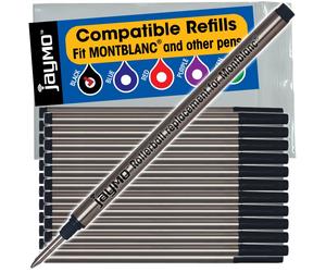 Rollerball Pen Refills Compatible - Black 24 Count