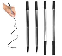 Rollerball Pen Refills for Parker Pens 4-Pack, Black Ink 0.7mm Medium Tip, Smooth Writing Quick-Dry Replacement Cartridges for Office, School & Personal Use
