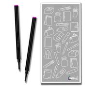 Rollerball Refill Medium 0.7 mm Compatible with Schmidt 888 Pen Refills and Other pens Choose Colour and Quantity with Tinte ink Envelope (Pink, 2)