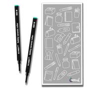 Rollerball Refill Medium 0.7 mm Compatible with Schmidt 888 Pen Refills and Other pens Choose Colour and Quantity with Tinte ink Envelope (Orange, 2)