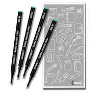 Rollerball Refill Medium 0.7 mm Compatible with Schmidt 888 Pen Refills and Other pens Choose Colour and Quantity with Tinte ink Envelope (Orange, 4)