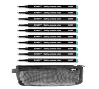 Rollerball Refill Medium 0.7 mm Compatible with Schmidt 888 Pen Refills and Other pens Choose Colour and Quantity with Tinte Ink Pencil Case (Orange, 10)