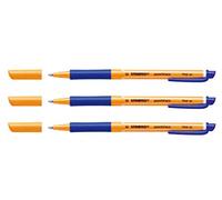 Rollerball with Innovative Gel Formula - STABILO pointVisco - Pack of 3 - Blue