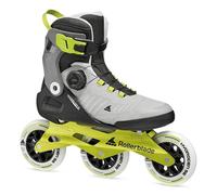 Rollerblade Macroblade 110 BOA® Unisex Adult Fitness Inline Skate, Black/Grey/Lime, Performance Inline Skates