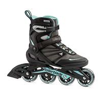 Rollerblade Zetrablade Women's Adult Fitness Inline Skate, Black and Light Blue, Performance Inline Skates