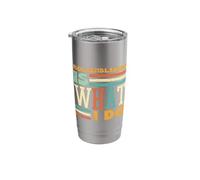 Rollerblading is What I Do Striped Retro Stainless Steel Insulated Tumbler
