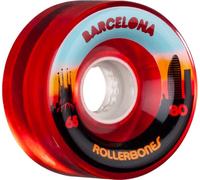 RollerBones Outdoor Barcelona 65mm 80a Roller Skate Wheels 8pk Red