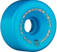 Rollerbones Team Logo 101A Recreational Roller Skate Wheels (Set of 8), Blue, 62mm