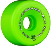 Rollerbones Team Logo 101A Recreational Roller Skate Wheels (Set of 8), Green, 62mm