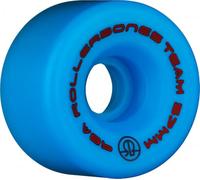 Rollerbones Team Logo 98A Recreational Roller Skate Wheels (Set of 8), Blue, 57mm