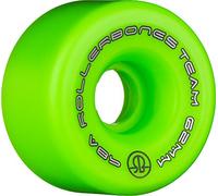 Rollerbones Team Logo Recreational Roller Skate Wheels (Set of 8), Green, 62mm