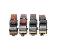 Rollercam 1.0” Tiedown Straps with Rollercam Buckle - Cam Strap Polypropylene Webbing with Triple-Bar Tack Stitching - Outdoor Gear Heavy-Duty Lashing Straps, 350 lb Load, Straight End, 4 Pack, 9 Foot