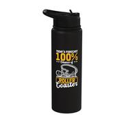 Rollercoaster Amusement Park Roller Coaster Stainless Steel Insulated Water Bottle