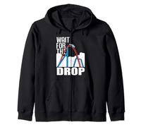 Rollercoaster Coasters Wait For The Drop Roller Coaster Zip Hoodie