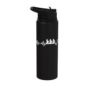 Rollercoaster Heartbeat Man Woman Funny Roller Coaster Stainless Steel Insulated Water Bottle