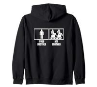 Rollercoaster Your Brother My Brother Funny Roller Coaster Zip Hoodie