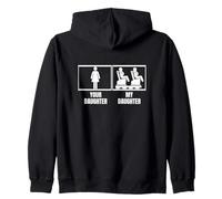 Rollercoaster Your Daughter My Daughter Funny Roller Coaster Zip Hoodie