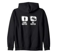 Rollercoaster Your Sister My Sister Funny Roller Coaster Zip Hoodie