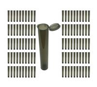 Rollers- 116mm Pop Top Tubes- 100 Pack- Different Colors- Airtight Smell Proof Containers - Plastic Medical Grade Prescription Bottles for Pills Herbs Flowers,Supplements & More (Grey, 116mm)