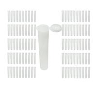 Rollers- 116mm Pop Top Tubes- 100 Pack- Different Colors- Airtight Smell Proof Containers - Plastic Medical Grade Prescription Bottles for Pills Herbs Flowers,Supplements & More (White, 116mm)