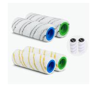 Rollers Brush Set,Compatible for Karcher,FC7 FC5 FC3D FC3 Cordless Hard Floor Cleanr, Multi-Surface Roller, Roller Brush Set(Yellow-Gray-4pcs)