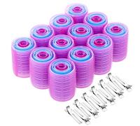Rollers for Hair, Anezus 60 Pcs Hair Rollers Self Grip Set Includes 48 Pcs Hair Curlers and 12 Pcs Double Prong Clips for Women, Men Hairdressing