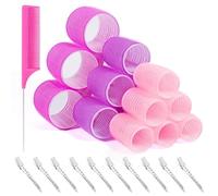 Rollers for Hair, Hair Roller with 3 Different Sizes of 63mm 44mm 35mm and with Hair Comb, Large Hair Roller for Long Medium Short Hair