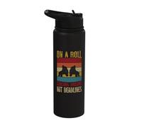 Rollerskater Party On A Roll Chasing Dreams Roller Skates Stainless Steel Insulated Water Bottle