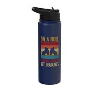 Rollerskater Party On A Roll Chasing Dreams Roller Skates Stainless Steel Insulated Water Bottle