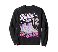 Rollin' Into 12 Roller Skating 12th Birthday Roller Skater Sweatshirt