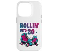 Rollin into 20 years old skater Roller Skates 20th Birthday Case for iPhone 14 Pro