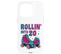 Rollin into 20 years old skater Roller Skates 20th Birthday Case for iPhone 15 Pro