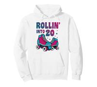 Rollin into 20 years old skater Roller Skates 20th Birthday Pullover Hoodie