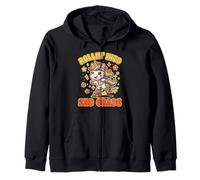Rollin Into 2nd Grade Cute Roller Skating Unicorn Zip Hoodie