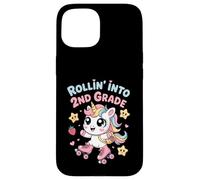 Rollin' Into 2nd Grade Unicorn Kawaii Back to School Case for iPhone 15