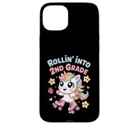 Rollin' Into 2nd Grade Unicorn Kawaii Back to School Case for iPhone 15 Plus